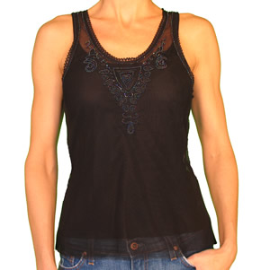 Chick by Nicky Hilton Beaded Tulle Tank